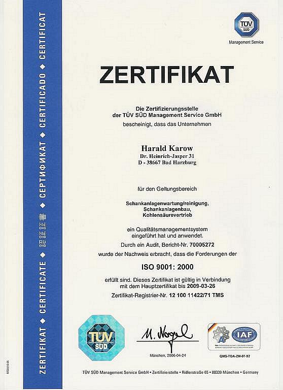 CO2-Prfgert der Fa. Harald Karow